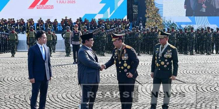 Presiden Prabowo Pimpin Upacara Peringatan ke-79 Hari Bhayangkara di Monas