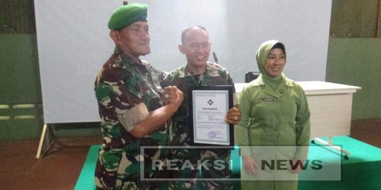 Kasdim 0607/Kota Sukabumi Melepas Anggota Purna Tugas