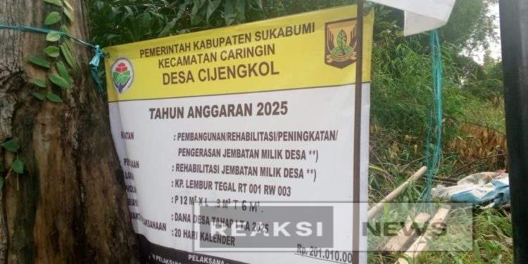 Pemdes Cijengkol Realisasikan Anggaran Dana Desa 2025 Ke pembangunan Rehabilitasi Peningkatan Pengerasan Jembatan