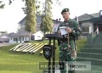Dandim 0607 /Kota Sukabumi bacakan Amanat Kasad dalam Upacara 17 Juli