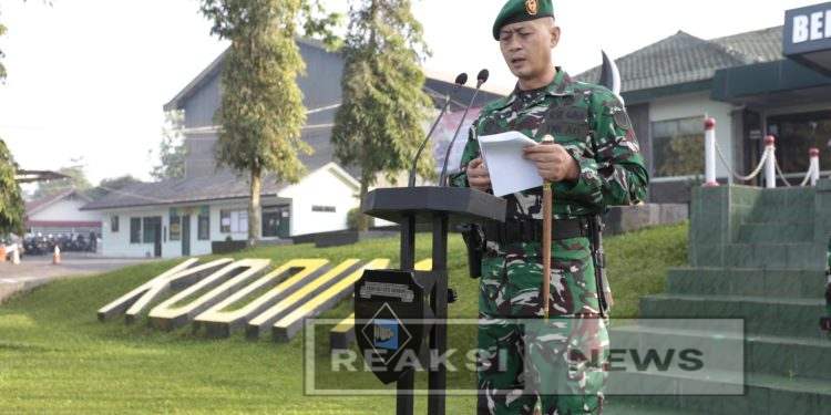 Dandim 0607 /Kota Sukabumi bacakan Amanat Kasad dalam Upacara 17 Juli