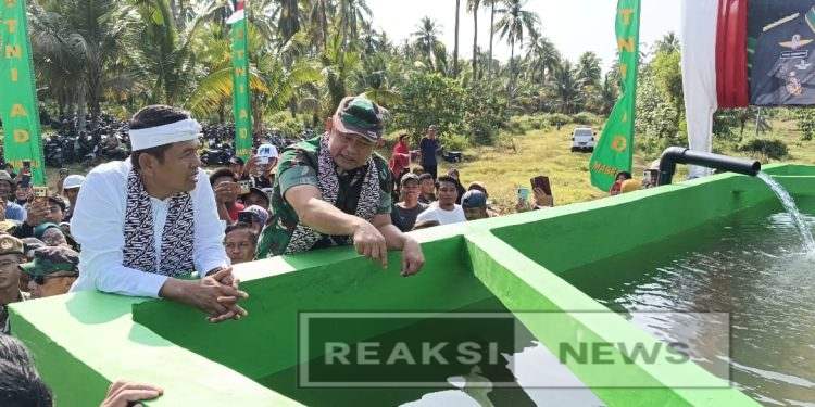 Langkah Strategis Swasembada Pangan, KASAD Resmikan Proyek Pengairan Pertanian di Ciracap