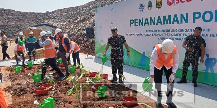 Dandim 0607/Kota Sukabumi Menghadiri Dan Dampingi Menteri LHK Resmikan Tempat Pengelolaan Sampah Menjadi RDF di Cimenteng