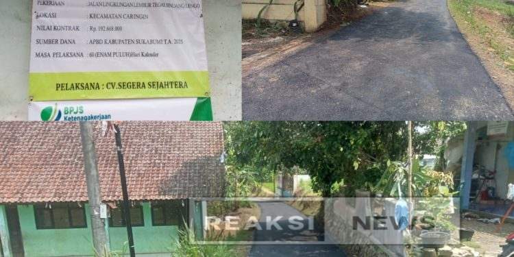 Dinas Perkim Kabupaten Sukabumi Realisasikan Pengaspalan Jalan Lingkungan Lembur Tegal Sindang Lengo