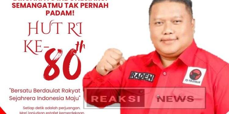Menjelang Dirgahayu Hut RI Ke- 80, Raden Koesoemo Hutaripto, S.MB. Anggota DPRD Kota Sukabumi Fraksi PDI Perjuangan, Ucapakan Selamat Hut RI Kemerdekaan Indonesia