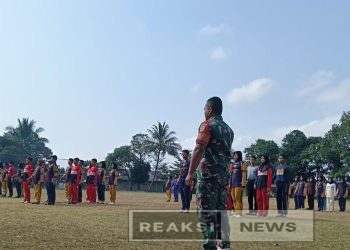 Kopda Kusdiarto Dampingi Pelatihan Paskibraka Tingkat Kecamatan Di Wilayah Teritorial Koramil 2203/Warungkiara