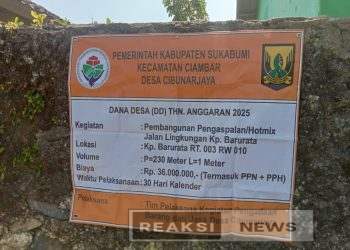 Pemdes Cibunarjaya Realisasikan Anggaran Dana Desa untuk Pengaspalan Jalan Lingkungan Tahun 2025
