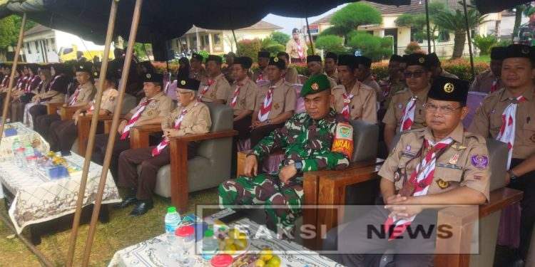 Danramil 2203/Warungkiara Kapten Inf Agus Rahman Hadiri Lomba Pramuka Tingkat Satu dan Kanira di Ponpes Assalam Putri