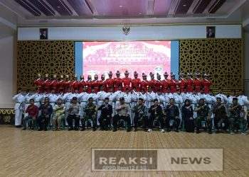 Danramil 2203/Warungkiara Kapten Inf Agus Rahman : 50 Anggota Paskibraka Tingkat Kecamatan Warungkiara Resmi Dikukuhkan