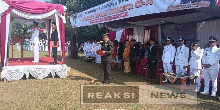 Danramil 2203/Warungkiara Kapten Infanteri Agus Rahman Ikuti Upacara HUT RI ke-80