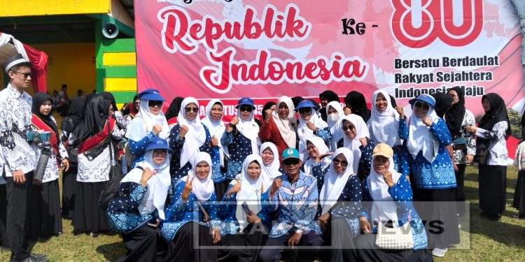 HIMPAUDI Kecamatan Nagrak Ikuti Upacara HUT RI ke-80