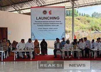 Danramil 2203/Warungkiara Hadiri Launching MBG di Ponpes Modern Assalam Putri