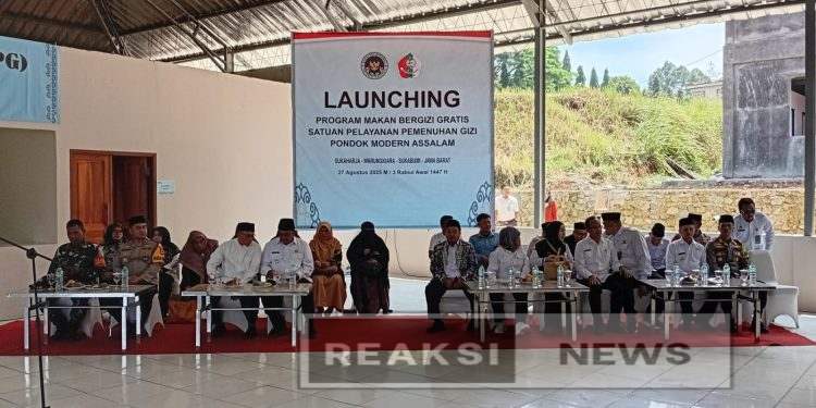 Danramil 2203/Warungkiara Hadiri Launching MBG di Ponpes Modern Assalam Putri