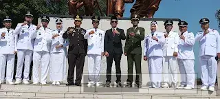 Teddy Setiadi Anggota DPRD Kab Sukabumi Fraksi Partai Gerindra, Bacakan Teks Proklamasi Tampil Tegas dan Lugas