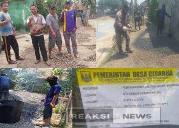 Pemdes Cisarua Salurkan Dana Desa Tahap II untuk Peningkatan Jalan Lingkungan