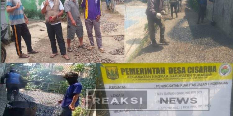 Pemdes Cisarua Salurkan Dana Desa Tahap II untuk Peningkatan Jalan Lingkungan