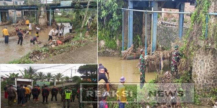 Kodim 0607/ Kota Sukabumi Gelar Aksi Bersih Sungai Sambut HUT TNI ke-80