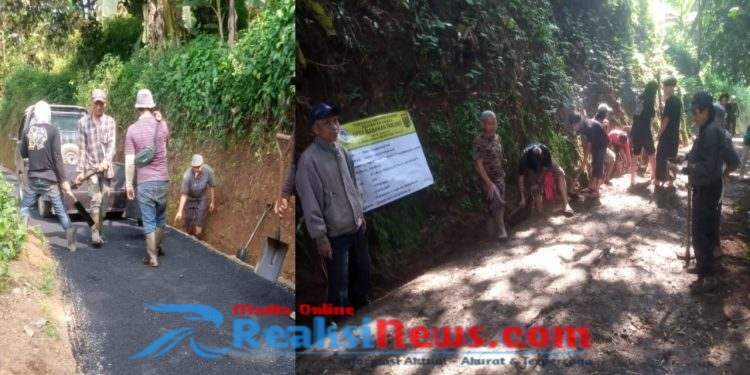 Pemdes Babakan Panjang Bangun Infrastruktur Jalan di Dusun Nyangegeng
