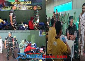 Kodim 0607/ Kota Sukabumi Gelar Donor Darah dalam Rangka HUT ke-80 TNI