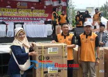 Masyarakat Sambut Meriah CFD, Senam Gurilapss dan Jalan Santai, Milangkala Ke 155 Kab Sukabumi