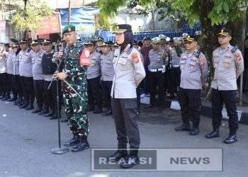 Dandim dan Kapolres Sukabumi Gelar Apel Pengamanan Jelang Aksi Unjuk Rasa