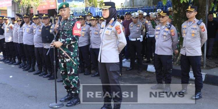 Dandim dan Kapolres Sukabumi Gelar Apel Pengamanan Jelang Aksi Unjuk Rasa