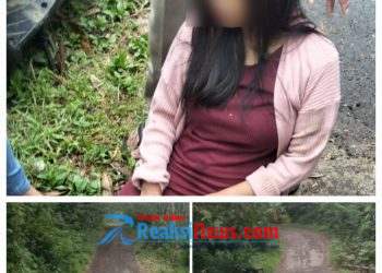 Akibat Jalan Berlubang Dan Licin Kembali Telan Korban’ Pengendara Sepeda Motor Tersungkur