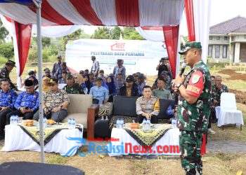 Peletakan Batu Pertama pembangunan Gerai Koperasi Merah oleh Dandim 0607/Kota Sukabumi