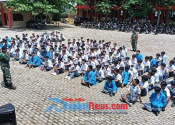 Danramil 2203/Warungkiara, Tanamkan Jiwa Bela Negara Kepada Pelajar SMK Dwi Warna