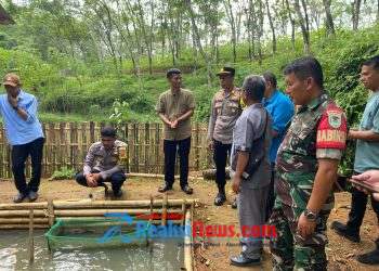 Serma Slamet Koramil 2203/Warungkiara Bersama Unsur Forkopimcam Tinjau Usaha BUMDes Desa Girijaya