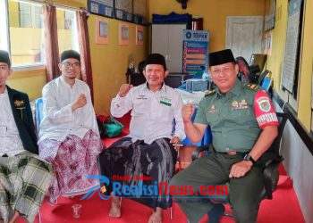 Danpos Bantargadung Peltu Andi Koramil 2203/Warungkiara hadiri upacara hari santri nasional 2025 di kecamatan bantargadung