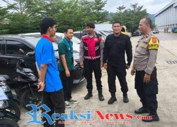 Cegah Curanmor Area Parkir, Patroli Polsek Baros Sambang Indogrosir