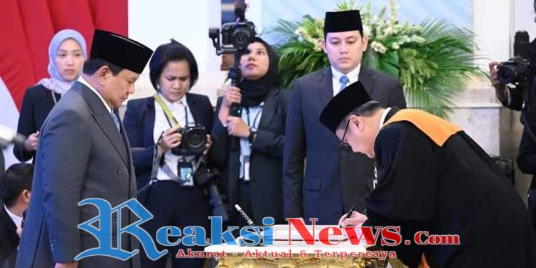 Presiden Prabowo Saksikan Pengucapan Sumpah Wakil Ketua Mahkamah Agung Bidang Non Yudisial