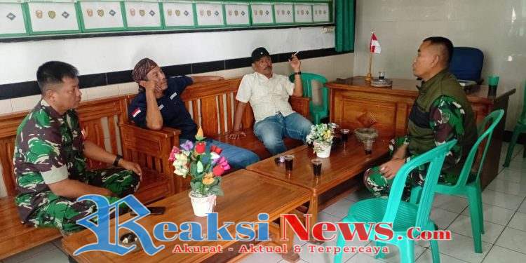 Danramil 2203/Warungkiara Kapten Inf Agus Rahman dan Ketua Apdesi Bahas Koordinasi Lahan Koperasi Merah Putih