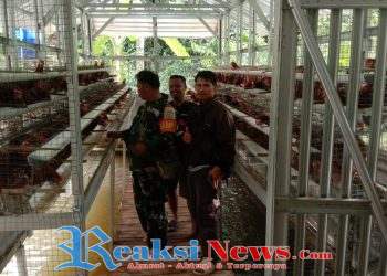 Sertu Suparno Babinsa Damaraja Koramil 2203/Warungkiara Tinjau BUMDes Desa Damaraja