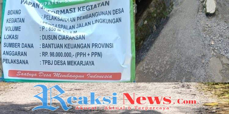 Proyek Pengaspalan Jalan di Desa Mekarjaya Dikeluhkan, Warga Menyebut Kecewa