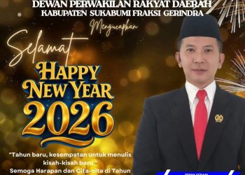 Teddy Setiadi Anggota DPRD Kab Sukabumi Fraksi Gerindra, Ucapkan Selamat Tahun Baru 2026