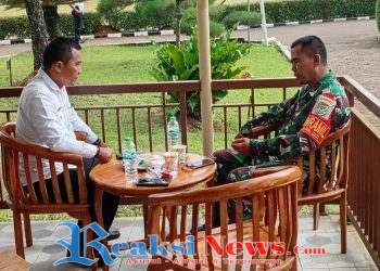 Danramil 2203/Warungkiara Kapten Inf Agus Rahman dan Camat Warungkiara Gelar Koordinasi Percepatan Penyiapan Lahan untuk Koperasi Desa Merah Putih