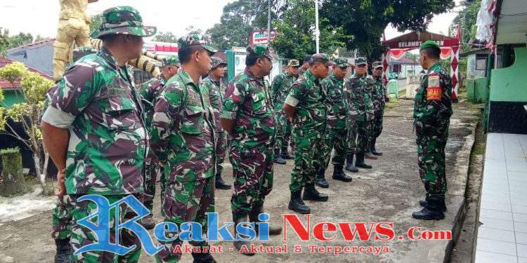 Danramil 2203/Warungkiara Kapten Inf Agus Rahman Pimpin Apel Siaga Pengamanan Natal dan Tahun Baru 2026