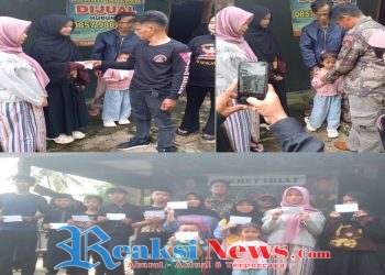Momen Peringati Isra Mi’raj, PAC GRIB JAYA Cireunghas Gelar Santunan Anak Yatim dan Dhuafa