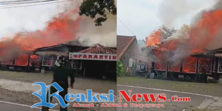 Kebakaran Hebat, Rumah Makan Parantina Resto & Cafe Ludes di Lahap Sijago Merah