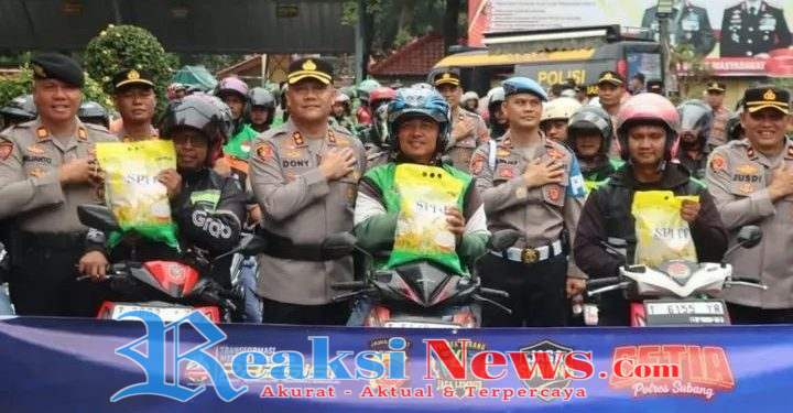 Apel Ojol Kamtibmas Polres Subang Perkuat Sinergi Polri dan Ojek Online