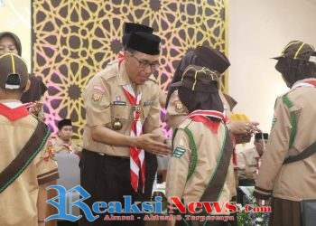 Ketua Kwarcab Kukuhkan Pramuka Garuda Kwartir Ranting Warungkiara