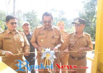 Jembatan Gantung Leuwi Reuming dan IGD Puskesmas Kalibunder Diresmikan Bupati Sukabumi H Asep Japar