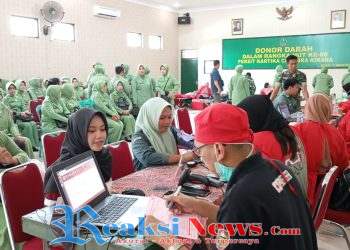 Semarak HUT ke-80 Persit, Persit KCK Cab XLV Dim 0724/Boyolali Gelar Donor Darah