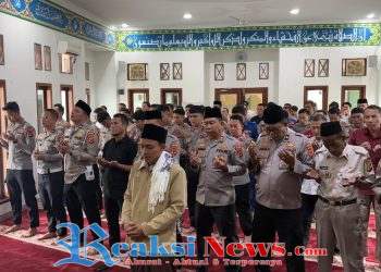 Polres Sukabumi Laksanakan Shalat Ghaib dan Doa Bersama untuk Dua Anggota Polri yang Gugur serta Korban Bencana Cisarua