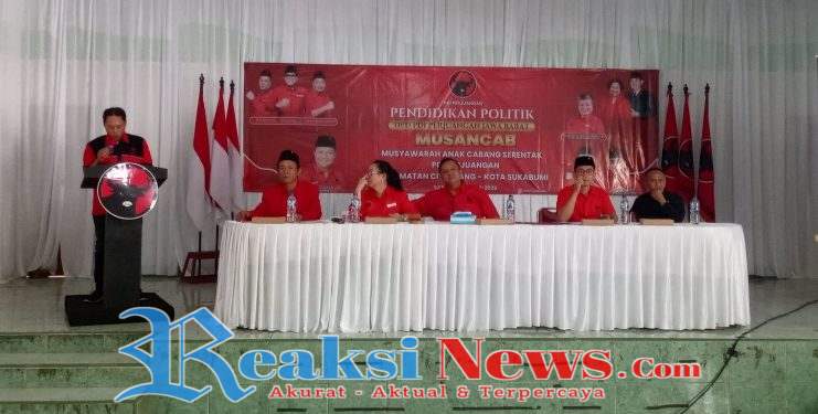 Acara Musancab Serentak PDIP se-Kota Sukabumi, di Aula KPDA Lembursitu Berjalan Lancar