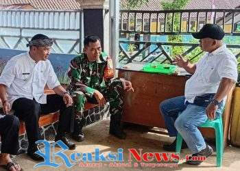 Danramil 2203/Warungkiara Kapten Inf Agus Rahman Koordinasi Bersama Camat dan Ketua Apdesi, Monitor Pembangunan Koperasi Desa Merah Putih