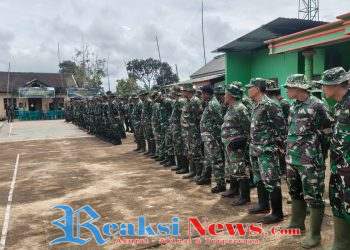 Pastikan Kesiapan Anggota Satgas TMMD, Pasiter Pimpin Apel Pengecekan
