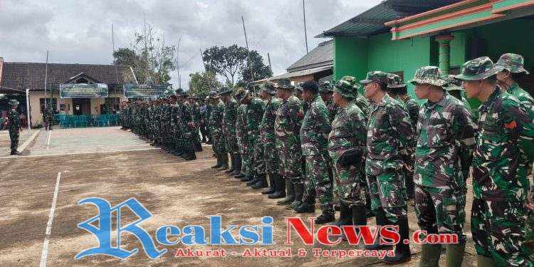 Pastikan Kesiapan Anggota Satgas TMMD, Pasiter Pimpin Apel Pengecekan